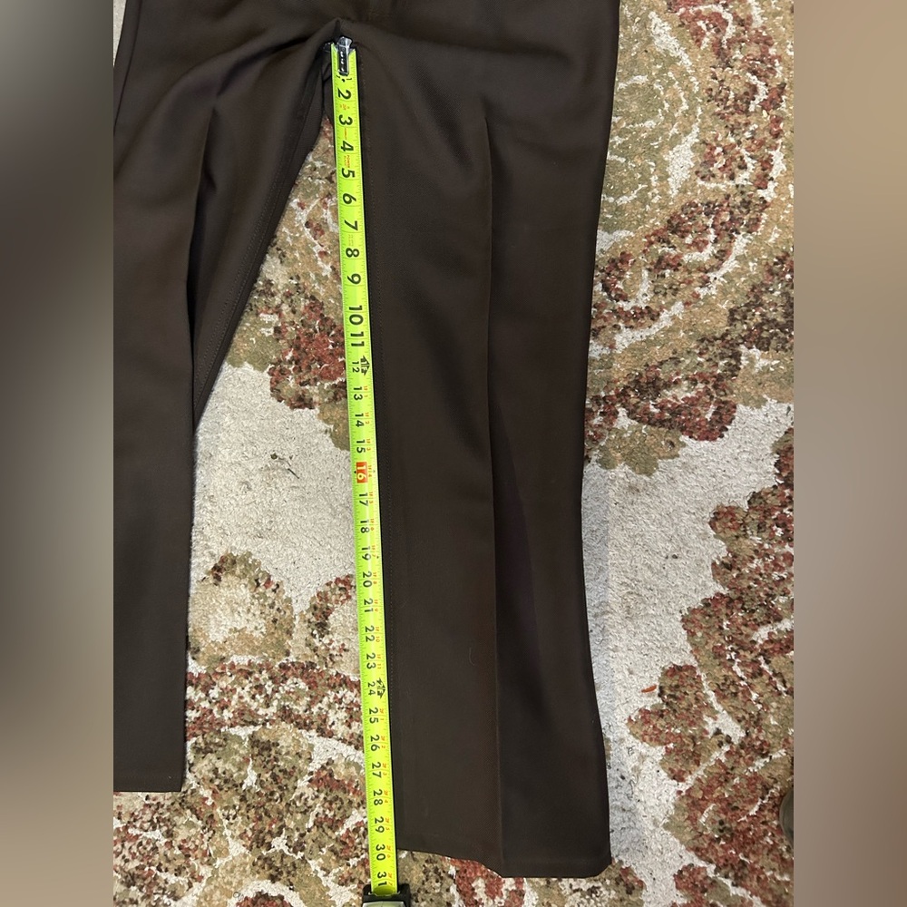 Vintage Wrangler Rancher Men's Dark Brown Dress Pants 34X30 - Picture 6 of 7